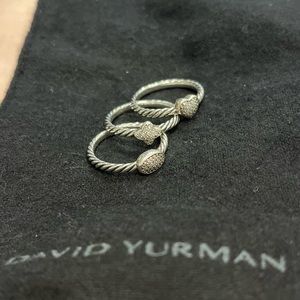 David Yurman Cable Collectibles stacking rings size 7